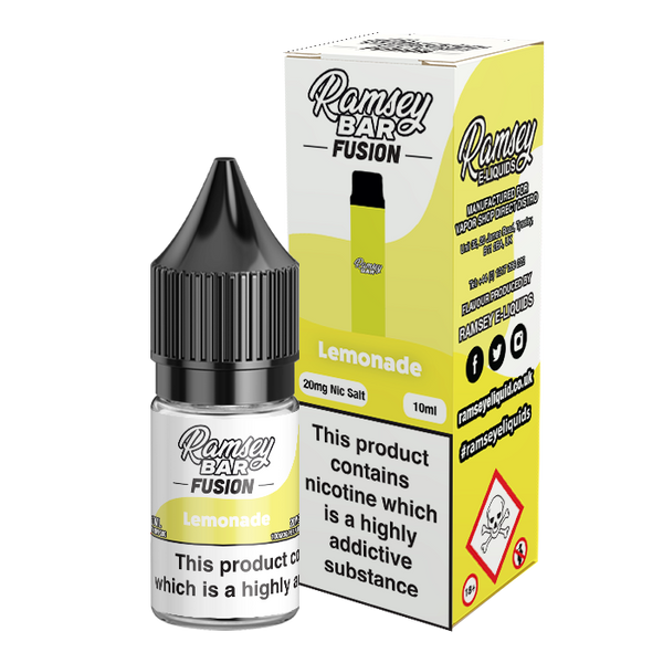 Ramsey Bar Fusion Lemonade 10ml Nic Salt
