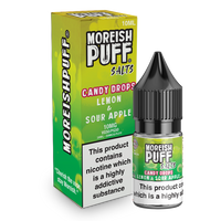 Moreish Puff Salts Lemon & Sour Apple Candy Drops 10ml Nic Salt-10mg