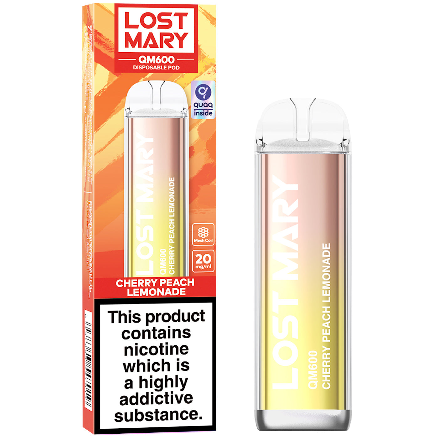 Lost Mary QM600 Disposable Vape Device (Short/OutofDate)