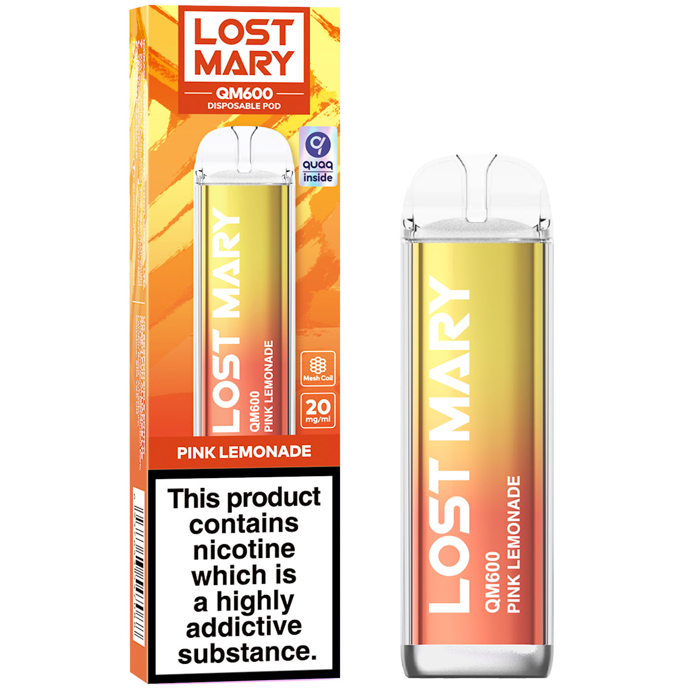 Lost Mary QM600 Disposable Vape Device (Short/OutofDate)