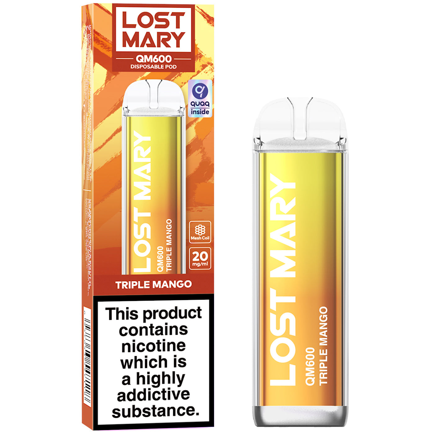 Lost Mary QM600 Disposable Vape Device (Short/OutofDate)