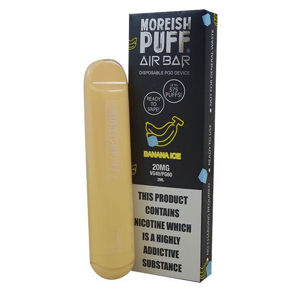 Moreish Puff Air Bar Banana Ice Disposable Vape