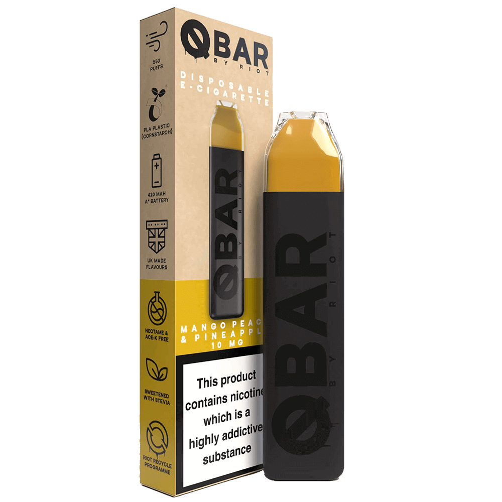 Riot Squad Q Bar Disposable Vape Device - Mango Peach & Pineapple - 10mg