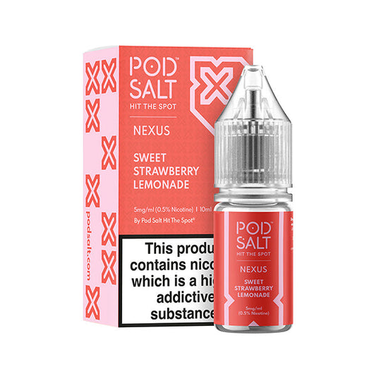 Sweet Strawberry Lemonade Nic Salt by Pod Salt - Nic Salts UK