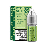 Pod Salt Nexus: White Grape Cucumber Apple 10ml Nic Salt
