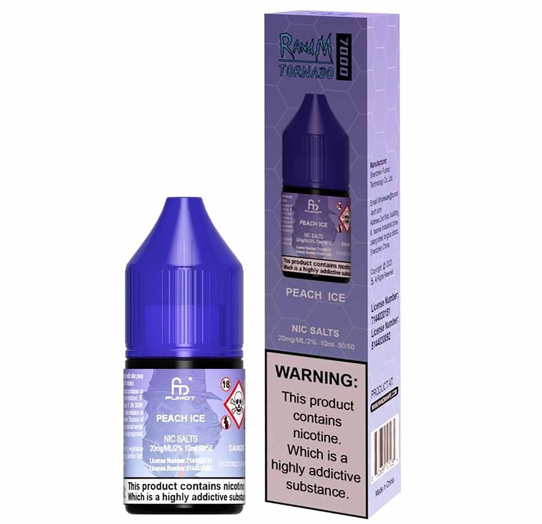 RandM 7000 Peach Ice 10ml Nic Salt