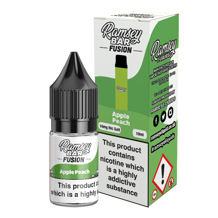 Ramsey Bar Fusion Apple Peach 10ml Nic Salt