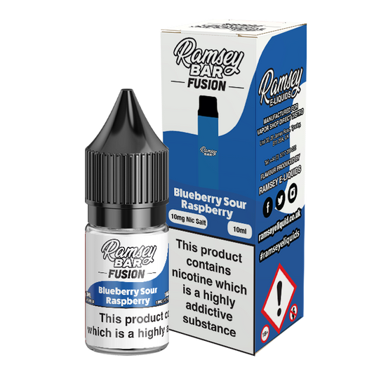 Ramsey Bar Fusion Blueberry Sour Raspberry 10ml Nic Salt