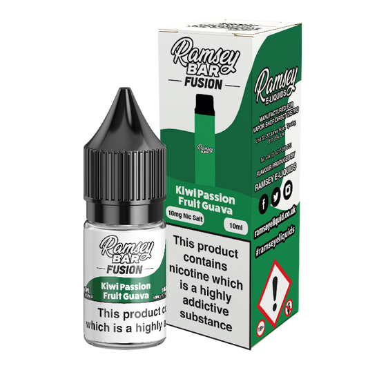 Ramsey Bar Fusion Kiwi Passion Fruit Guava 10ml Nic Salt