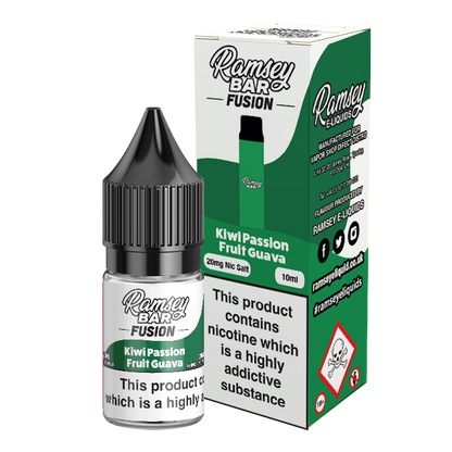 Ramsey Bar Fusion Kiwi Passion Fruit Guava 10ml Nic Salt