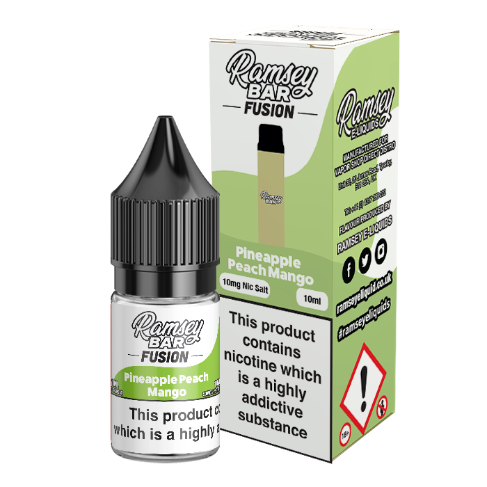 Ramsey Bar Fusion Pineapple Peach Mango 10ml Nic Salt