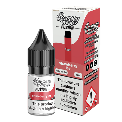 Ramsey Bar Fusion Strawberry Ice 10ml Nic Salt