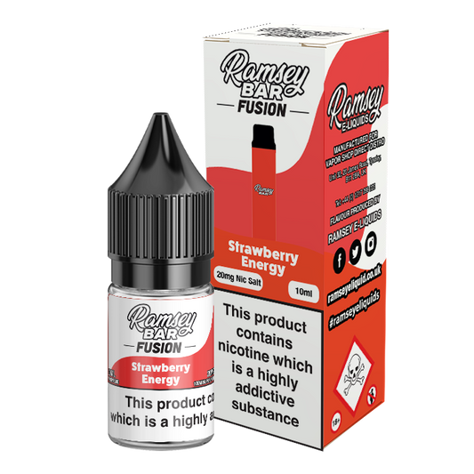 Ramsey Bar Fusion Strawberry Energy 10ml Nic Salt