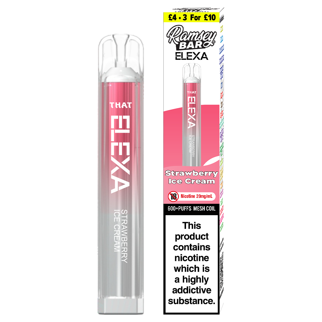 Ramsey Bar Elexa Disposable - Strawberry Ice Cream