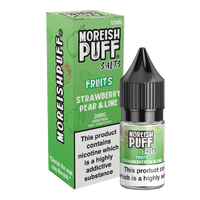Moreish Puff Fruits Strawberry, Pear & Lime 10ml Nic Salt-10mg