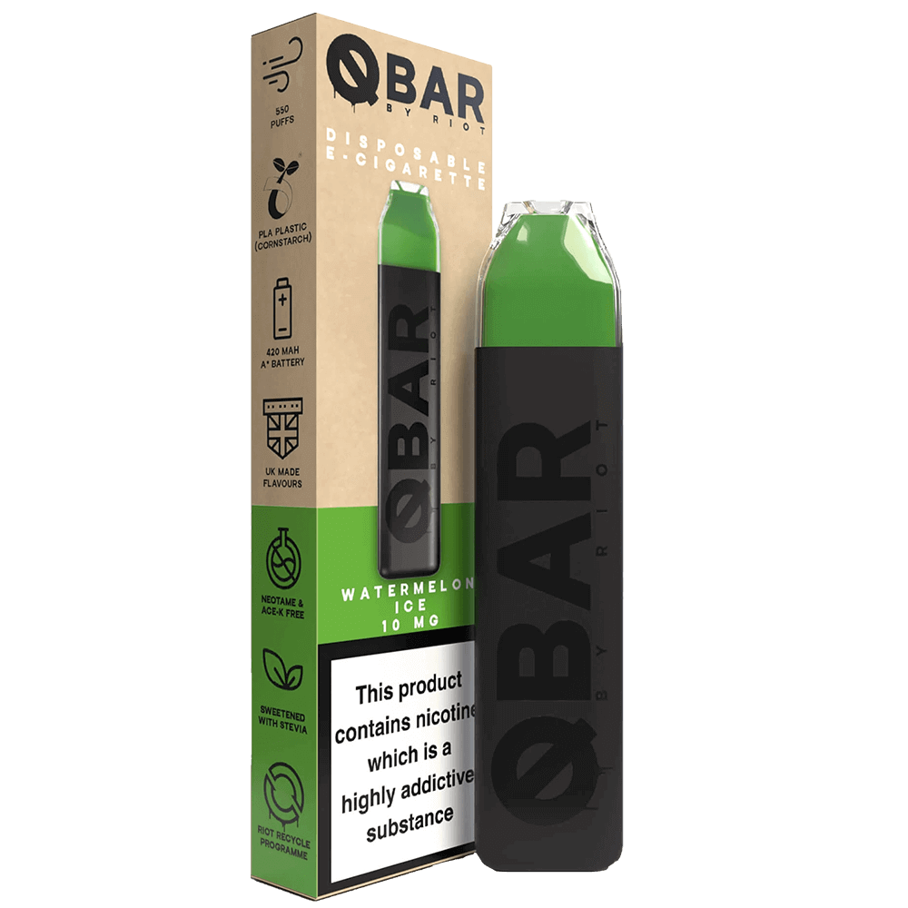 Riot Squad Q Bar Disposable Vape Device - Watermelon Ice - 10mg