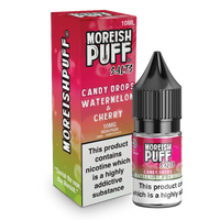 Moreish Puff Salts Watermelon & Cherry Candy Drops 10ml Nic Salt-10mg