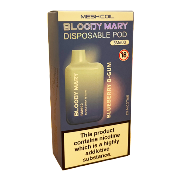 Bloody Mary BM600 Disposable Vape Blueberry B-Gum