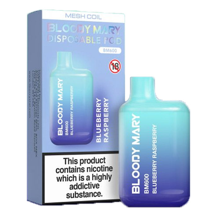 Bloody Mary BM600 Disposable Vape Blueberry Raspberry