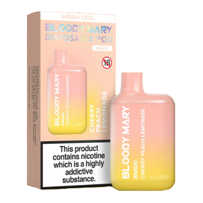 Bloody Mary BM600 Disposable Vape Cherry Peach Lemonade