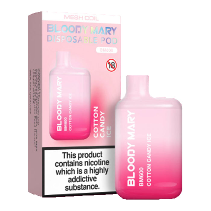 Bloody Mary BM600 Disposable Vape Cotton Candy Ice