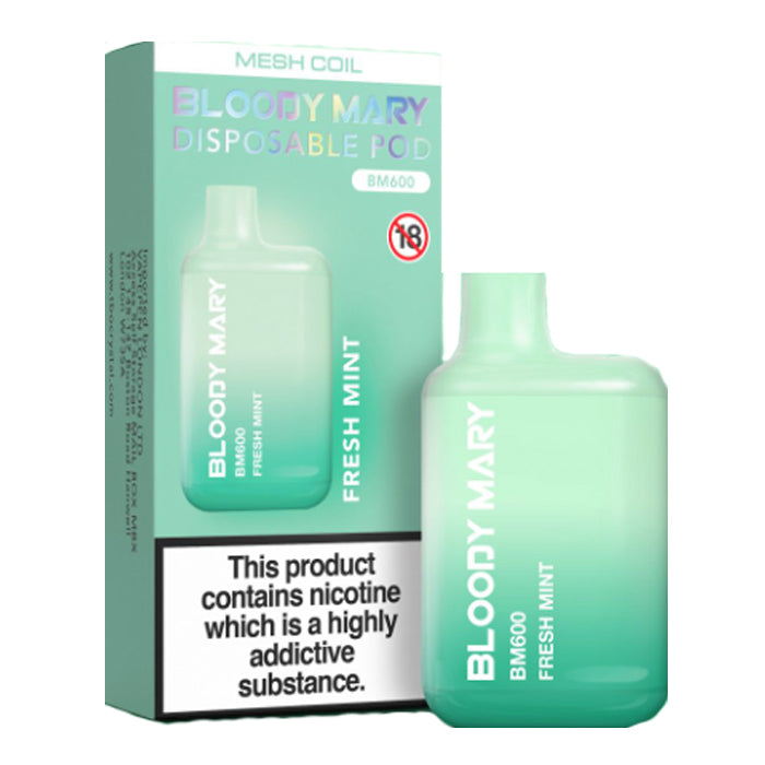 Bloody Mary BM600 Disposable Vape Fresh Mint