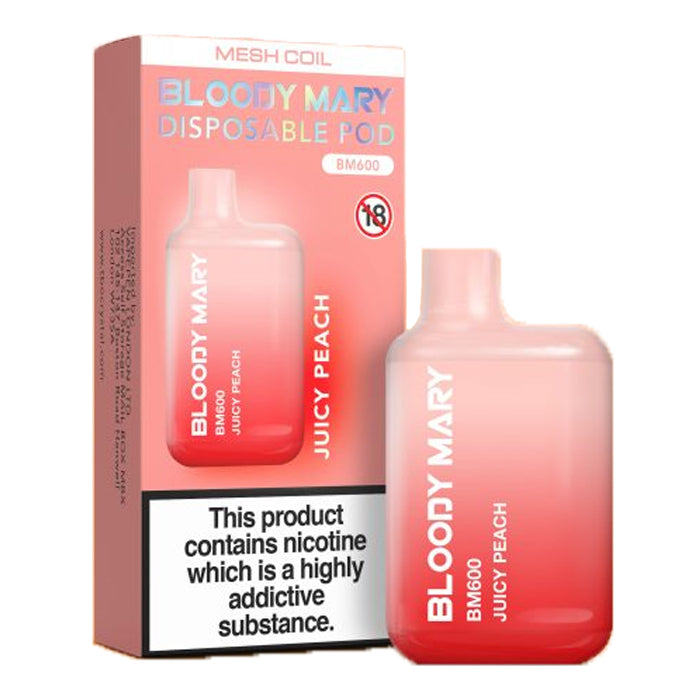 Bloody Mary BM600 Disposable Vape Juicy Peach