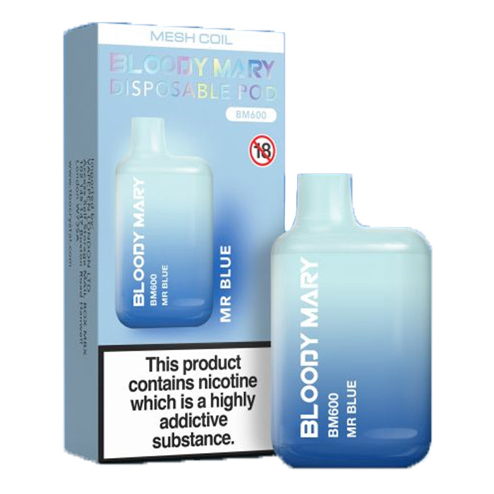 Bloody Mary BM600 Disposable Vape Mr Blue