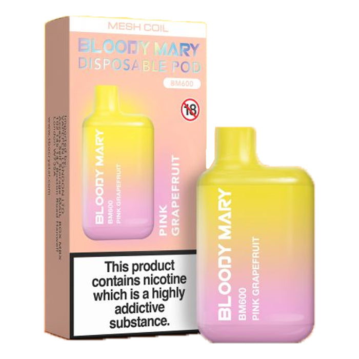 Bloody Mary BM600 Disposable Vape Pink Grape Fruit