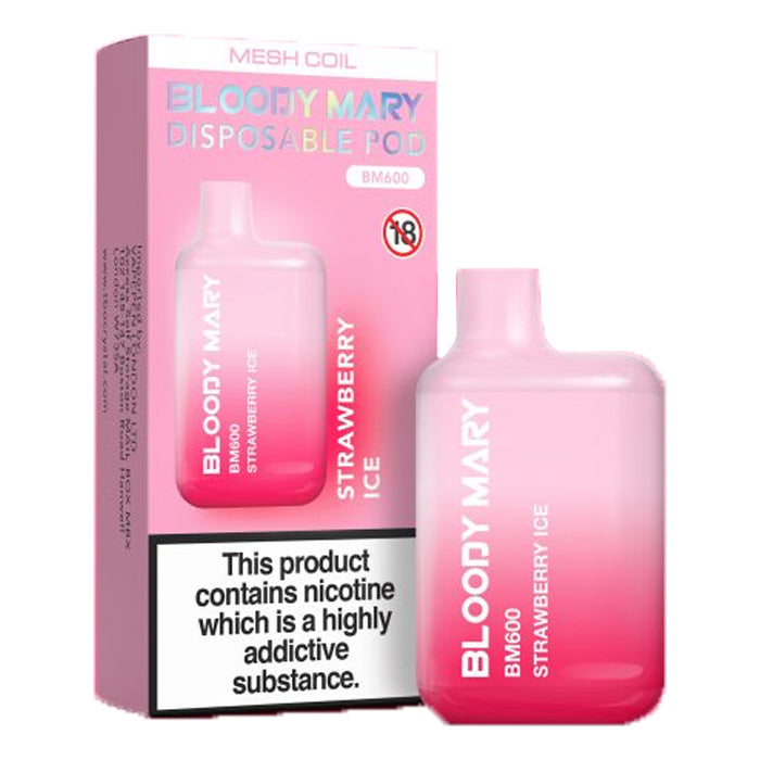 Bloody Mary BM600 Disposable Vape Strawberry Ice