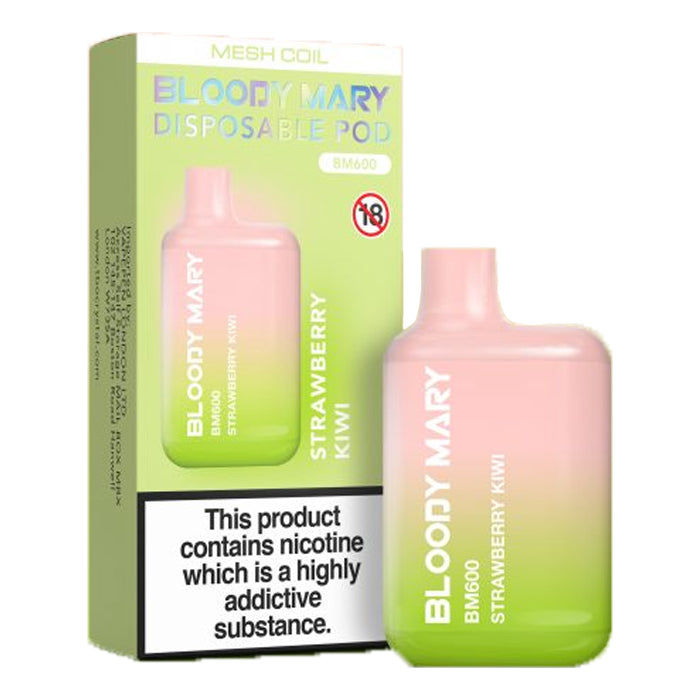 Bloody Mary BM600 Disposable Vape Strawberry Kiwi