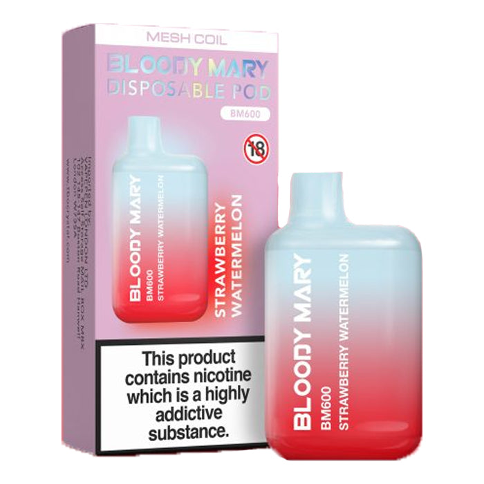 Bloody Mary BM600 Disposable Vape Strawberry Watermelon